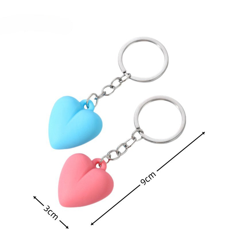 Wholesale Peach Heart Metal Keychains